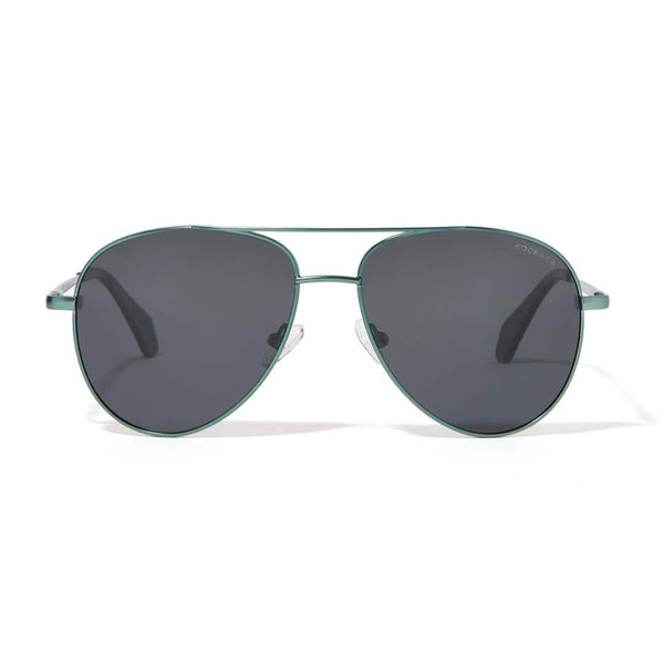 JAMES AVIATOR 'LIMITED EDITION' POLARIZED SUNGLASSES > GREEN / BLACK