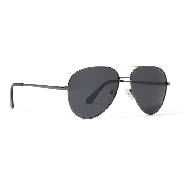 JAMES AVIATOR POLARIZED SUNGLASSES > GUNMETAL / BLACK