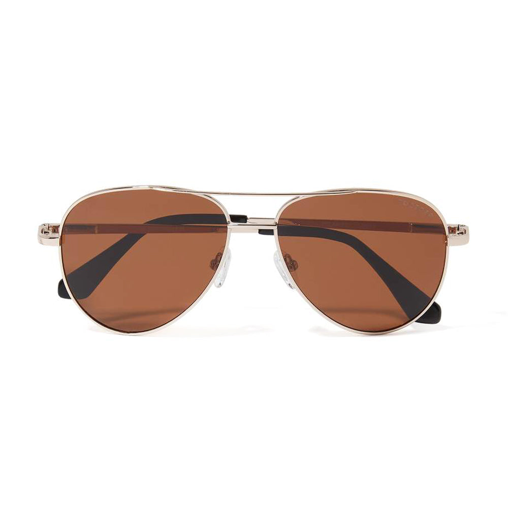 James Aviator Polarized Sunglasses > Rose Gold / Brown