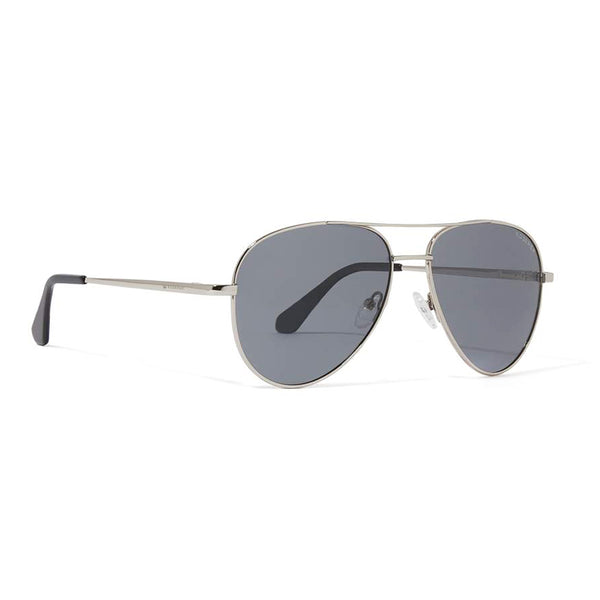 James Aviator Polarized Sunglasses > Silver / Grey