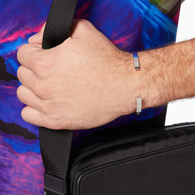 Lorenzo Bracelet > Stainless Steel Cuff Polished Silver
