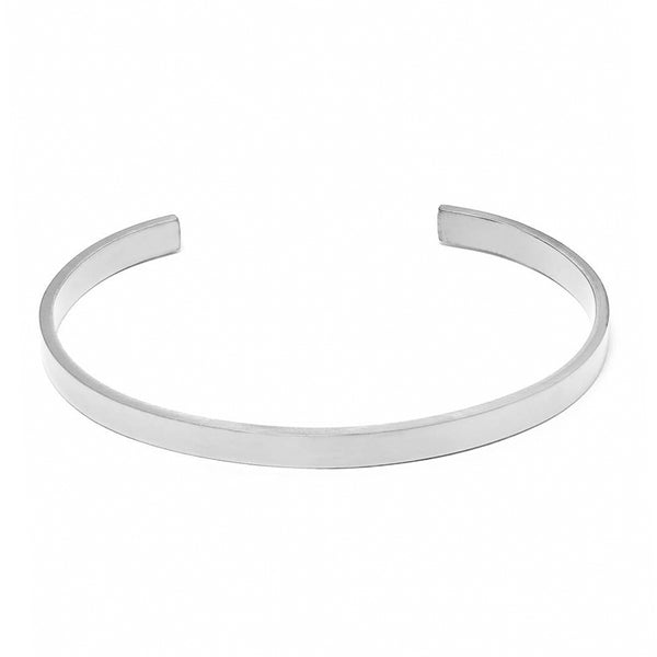 LORENZO BRACELET > STAINLESS STEEL CUFF SILVER