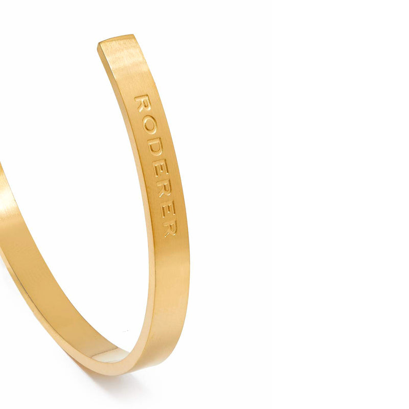 LORENZO BRACELET > STAINLESS STEEL CUFF YELLOW GOLD