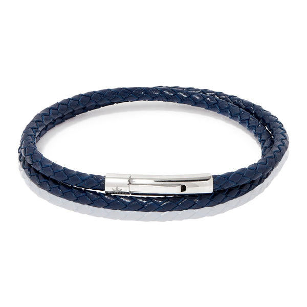 Matteo Double Tour Bracelet > Navy Blue