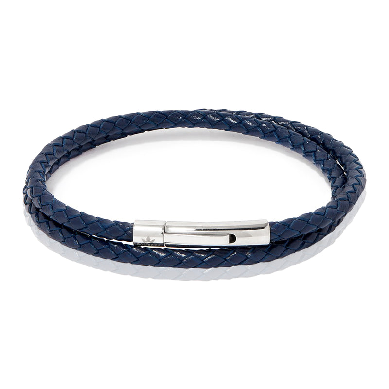Matteo Double Tour Bracelet > Navy Blue
