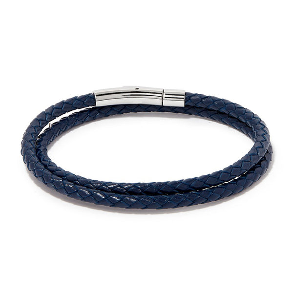 Matteo Double Tour Bracelet > Navy Blue