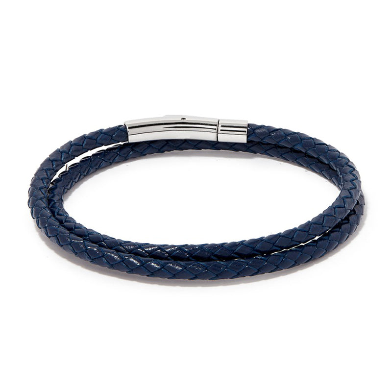 Matteo Double Tour Bracelet > Navy Blue