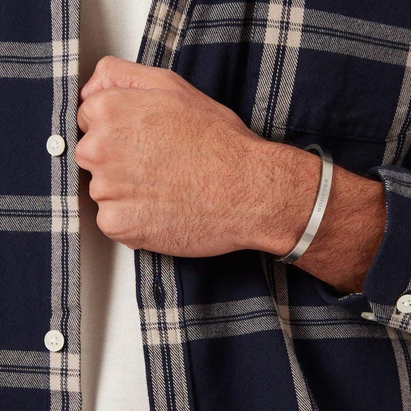 Riccardo Bracelet > Stainless Steel Bangle Silver