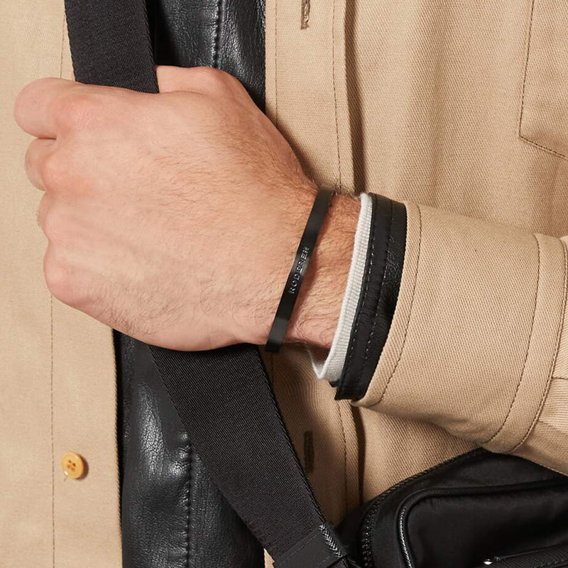 Riccardo Bracelet > Stainless Steel Bangle Black