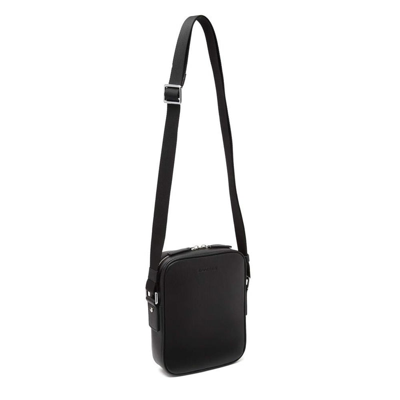 AWARD MEDIUM MESSENGER BAG > ITALIAN LEATHER BLACK