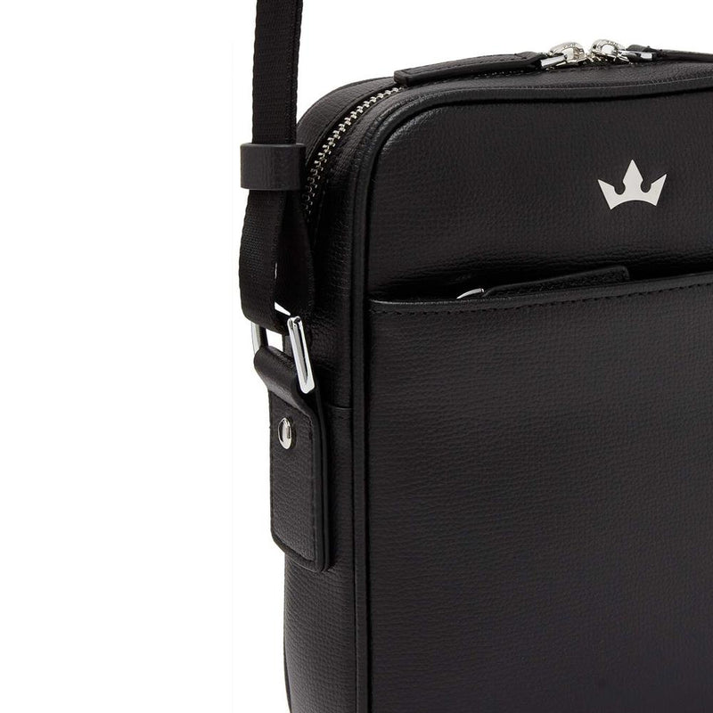 AWARD MEDIUM MESSENGER BAG > ITALIAN LEATHER BLACK