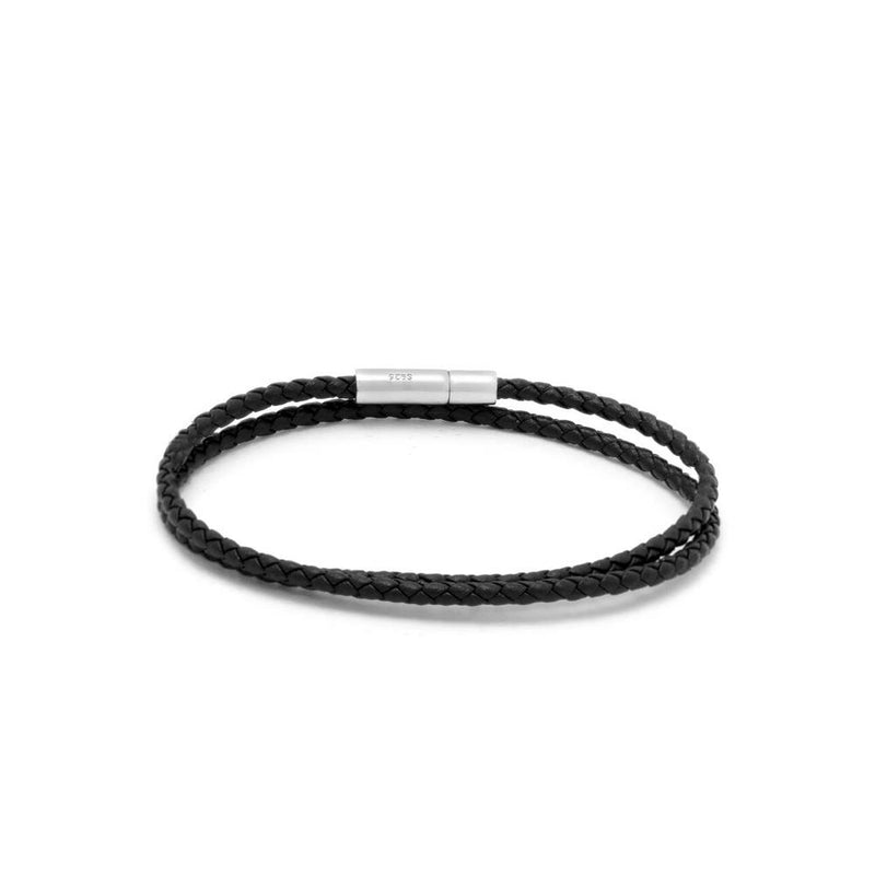 GIANNI DOUBLE TOUR BRACELET > BLACK