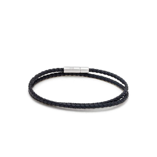 Gianni Double Tour Bracelet > Navy Blue