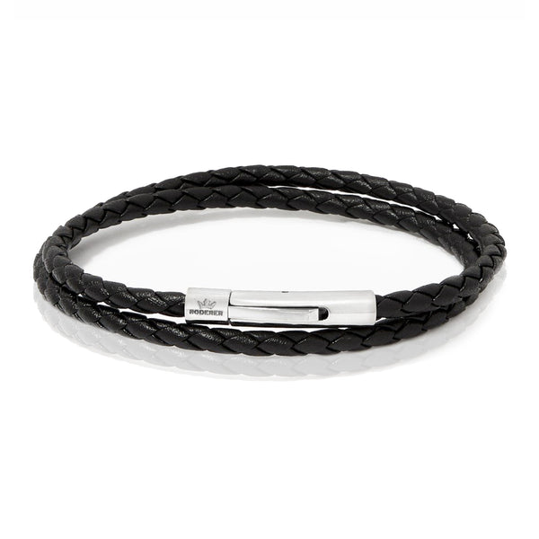 Matteo Double Tour Bracelet > Black