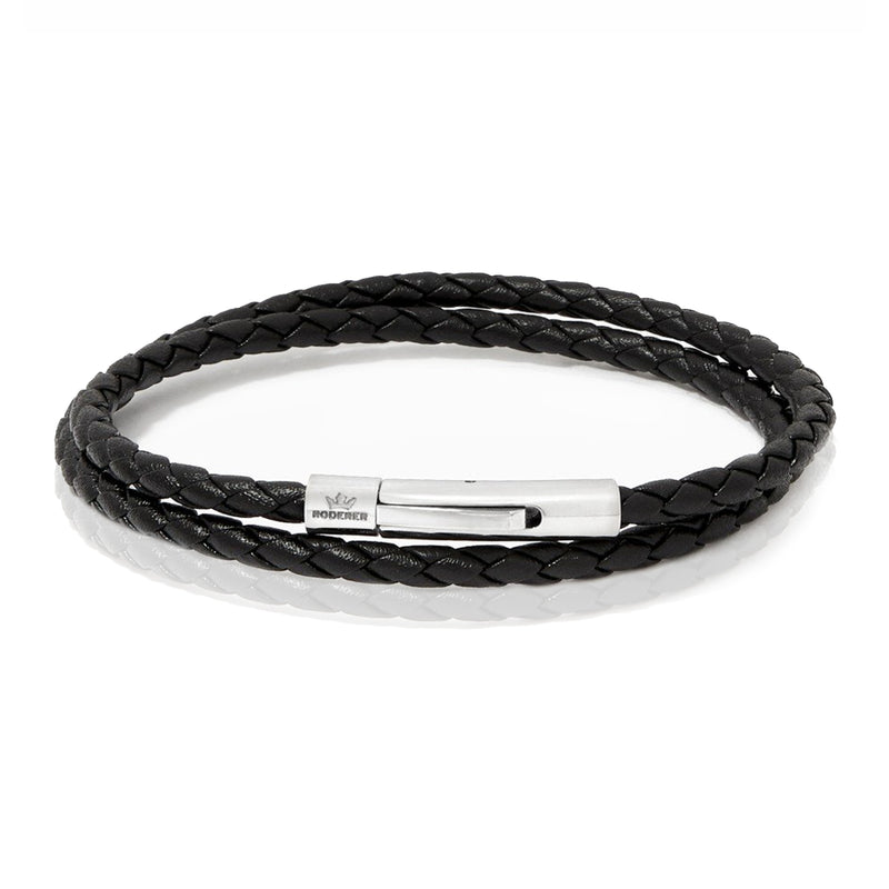 Matteo Double Tour Bracelet > Black