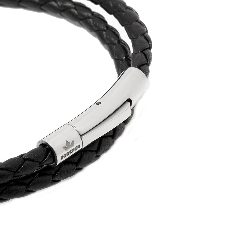 MATTEO DOUBLE TOUR BRACELET > BLACK