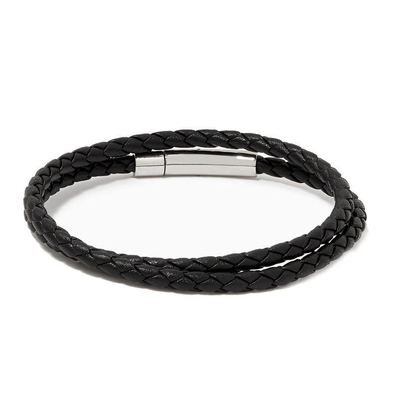 MATTEO DOUBLE TOUR BRACELET > BLACK