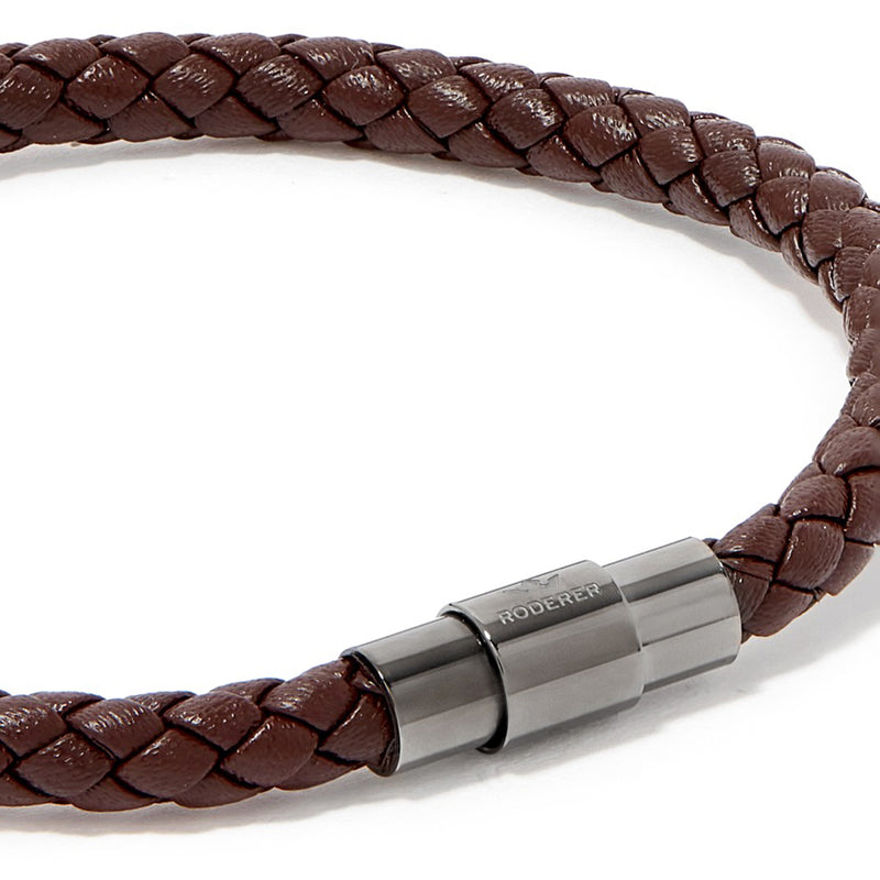 SERGIO BRACELET > BROWN ON GUNMETAL CLASP