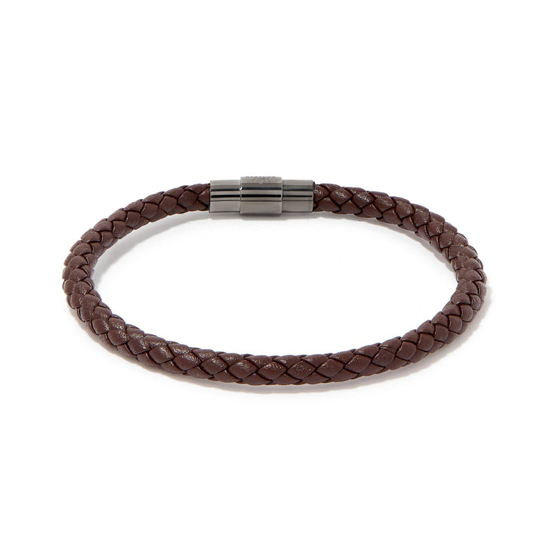 SERGIO BRACELET > BROWN ON GUNMETAL CLASP