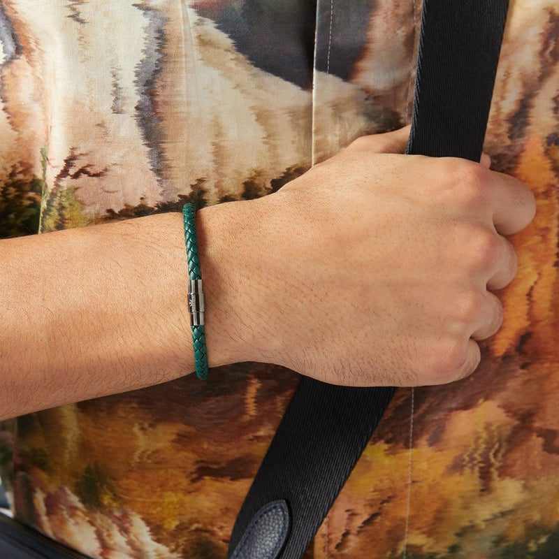 SERGIO BRACELET > GREEN ON GUNMETAL CLASP