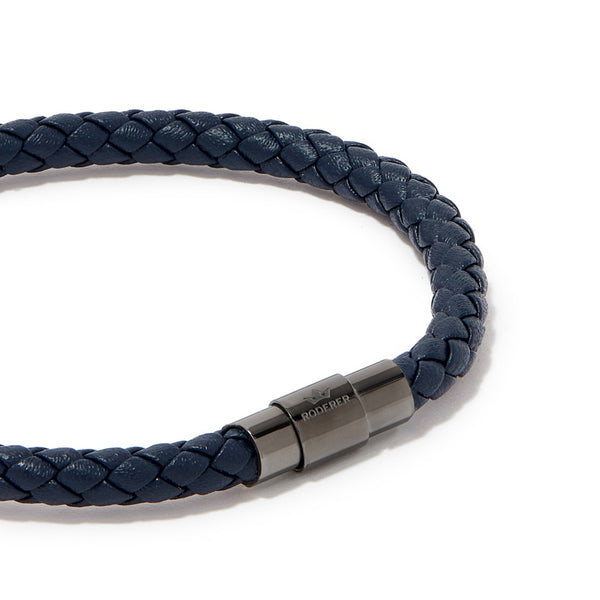 SERGIO BRACELET > NAVY BLUE ON GUNMETAL CLASP