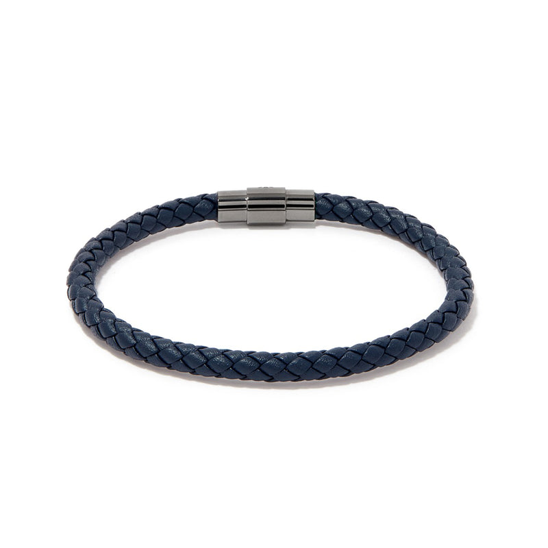 SERGIO BRACELET > NAVY BLUE ON GUNMETAL CLASP