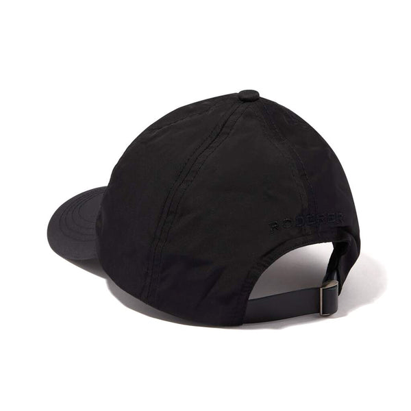 STELLAR NYLON BASEBALL CAP > EMBROIDERED LOGO BLACK