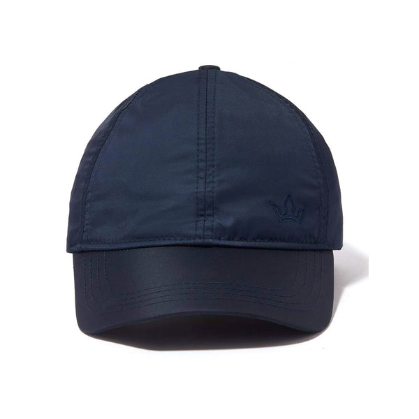 STELLAR NYLON BASEBALL CAP > EMBROIDERED LOGO NAVY BLUE