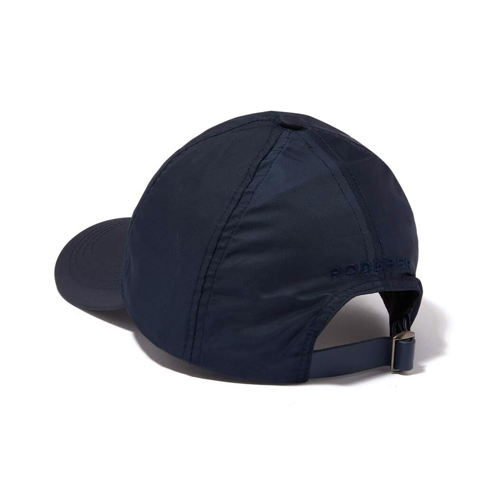 Stellar Nylon Baseball Cap > Embroidered Logo Navy Blue