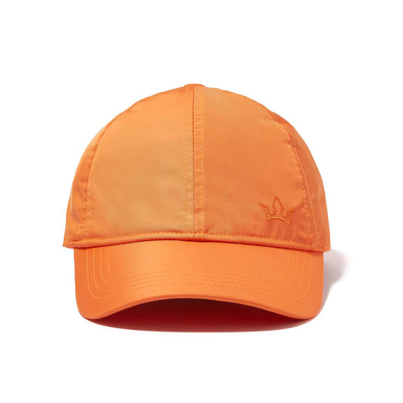 STELLAR NYLON BASEBALL CAP > EMBROIDERED LOGO ORANGE