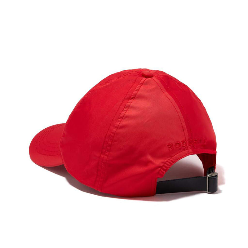 STELLAR NYLON BASEBALL CAP > EMBROIDERED LOGO RED