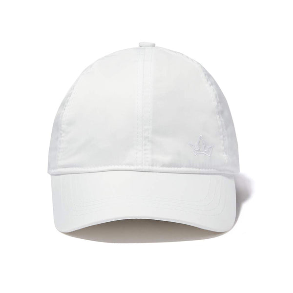 STELLAR NYLON BASEBALL CAP > EMBROIDERED LOGO WHITE