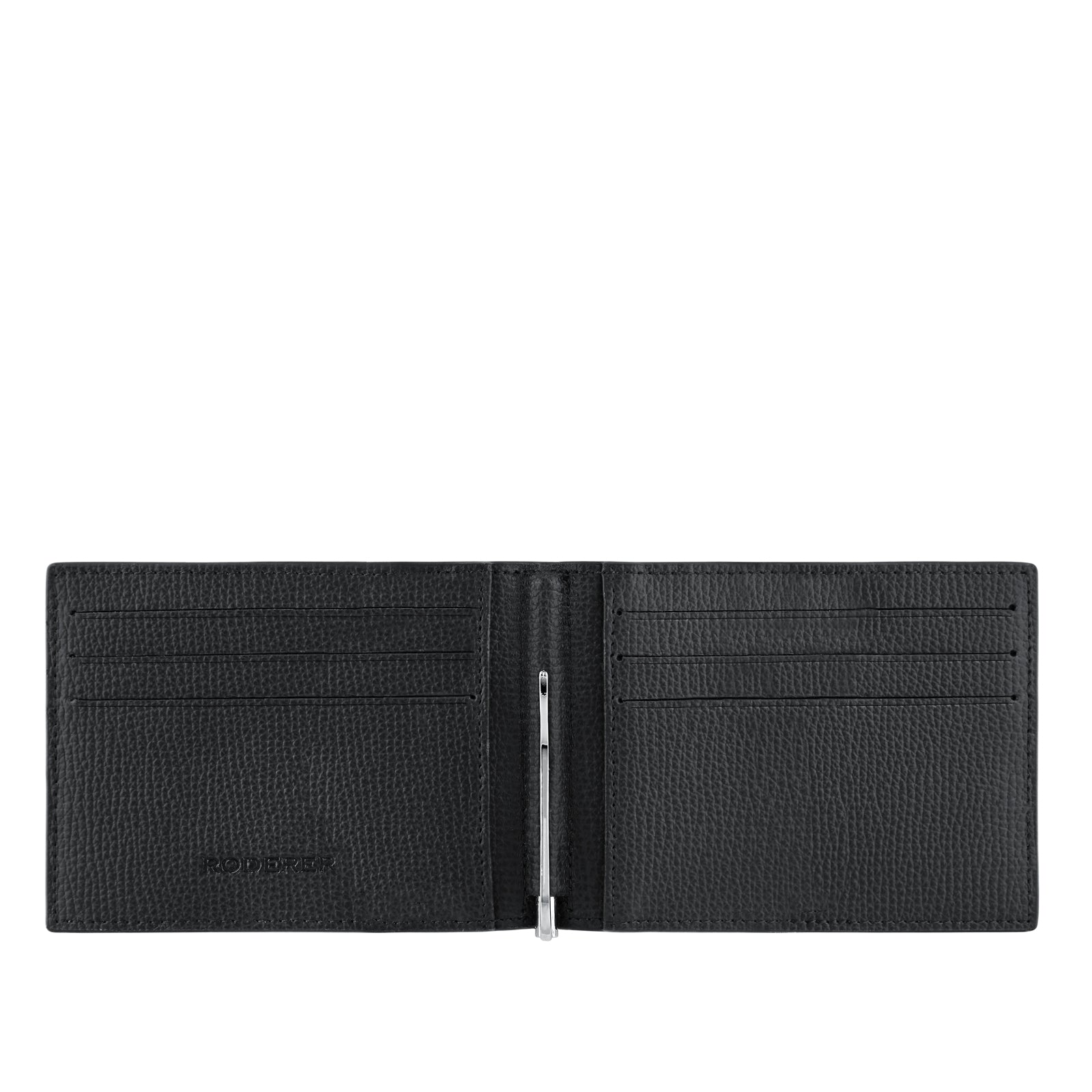 Trophy 6cc Money Clip Bifold > Italian Leather Black